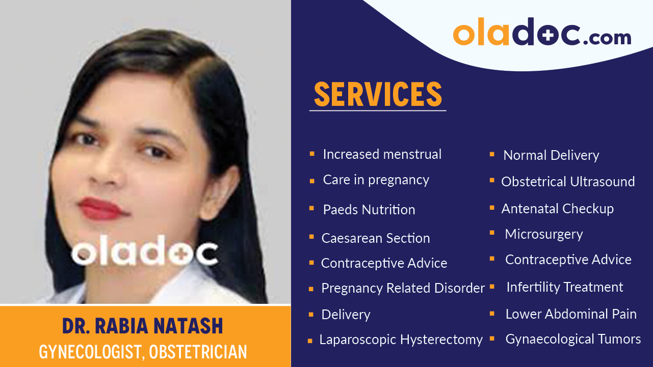 Services provided by Dr. Rabia Natash